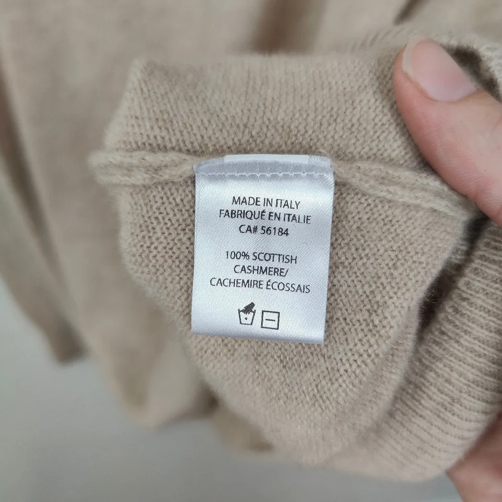 B. Draddy Top Mens XXL Tan 100% Scottish Cashmere‎ Commonwealth Golf Old Money